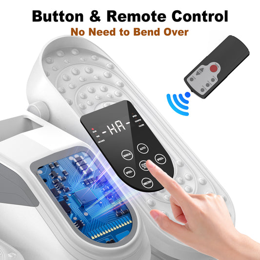 Funslim Under Desk Elliptical Machine, Electric Elliptical Exerciser for Senior, Quiet & Small Electric Seated Pedal Exerciser for Home with Remote Control,Display Monitor & 12 Adjustable Speeds