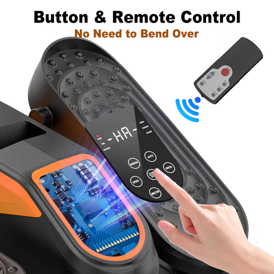 Funslim Under Desk Elliptical Machine, Electric Elliptical Exerciser for Senior, Quiet & Small Electric Seated Pedal Exerciser for Home with Remote Control,Display Monitor & 12 Adjustable Speeds