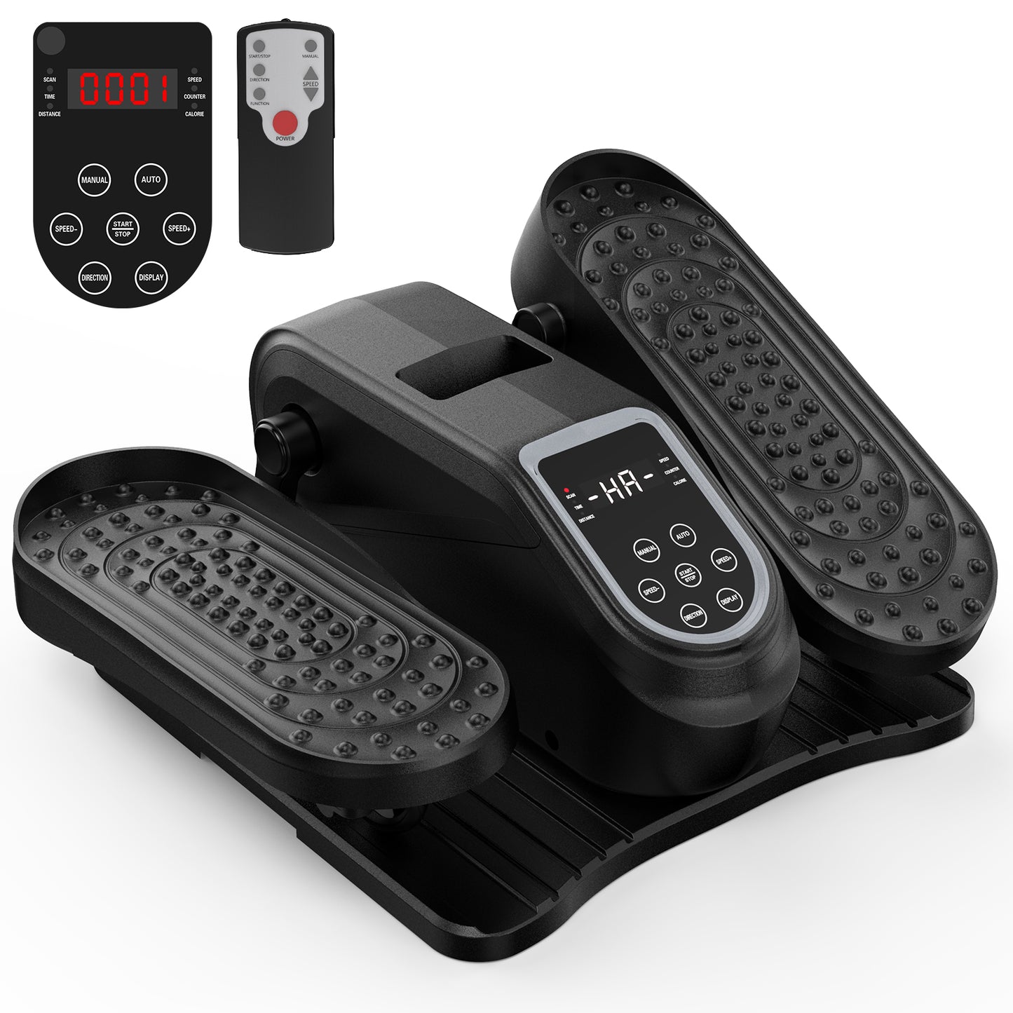 Funslim Under Desk Elliptical Machine, Electric Elliptical Exerciser for Senior, Quiet & Small Electric Seated Pedal Exerciser for Home with Remote Control，Display Monitor & 12 Adjustable Speeds