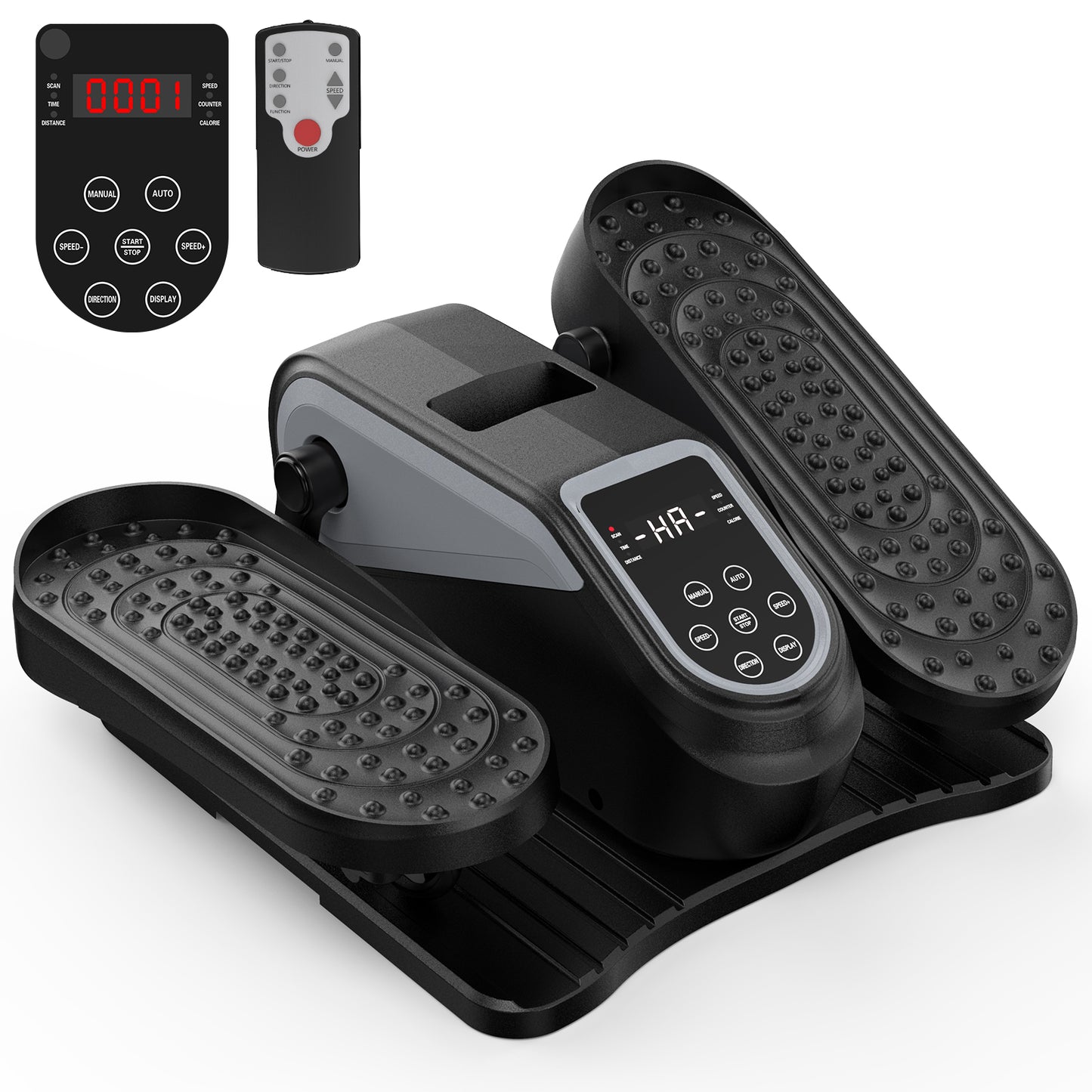 Funslim Under Desk Elliptical Machine, Electric Elliptical Exerciser for Senior, Quiet & Small Electric Seated Pedal Exerciser for Home with Remote Control，Display Monitor & 12 Adjustable Speeds