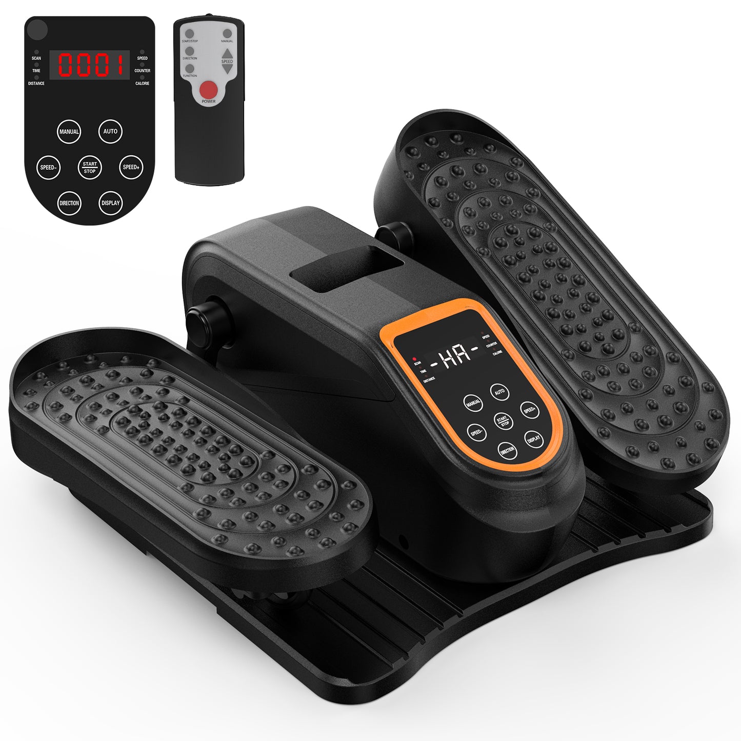 Funslim Under Desk Elliptical Machine, Electric Elliptical Exerciser for Senior, Quiet & Small Electric Seated Pedal Exerciser for Home with Remote Control，Display Monitor & 12 Adjustable Speeds