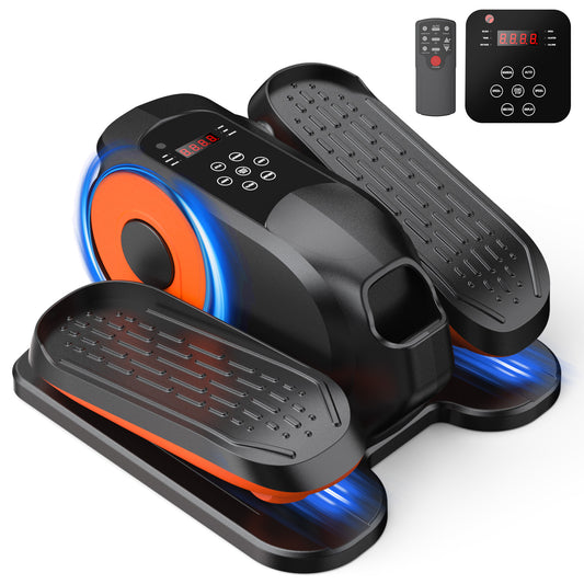 Under Desk Elliptical Machine, Ellipse Leg Exerciser While Sitting, Quiet Portable Electric Seated Pedal Exerciser,Fully Assembled with Remote Control & 12 Adjustable Speeds