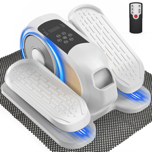 Under Desk Elliptical Machine, Ellipse Leg Exerciser While Sitting, Quiet Portable Electric Seated Pedal Exerciser,Fully Assembled with Remote Control & 12 Adjustable Speeds