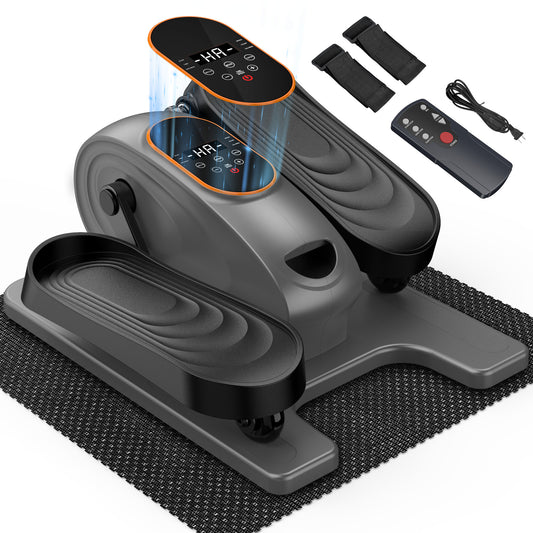 Funslim Under Desk Elliptical Exercise Machine, 15 Adjustable Electric Leg Exerciser for Seniors with Non-Slip Mat Quiet & Portable for Home and Office