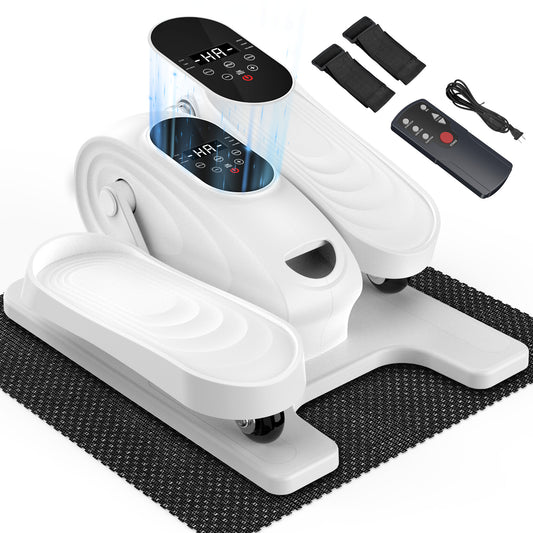 Funslim Under Desk Elliptical Exercise Machine, 15 Adjustable Electric Leg Exerciser for Seniors with Non-Slip Mat Quiet & Portable for Home and Office