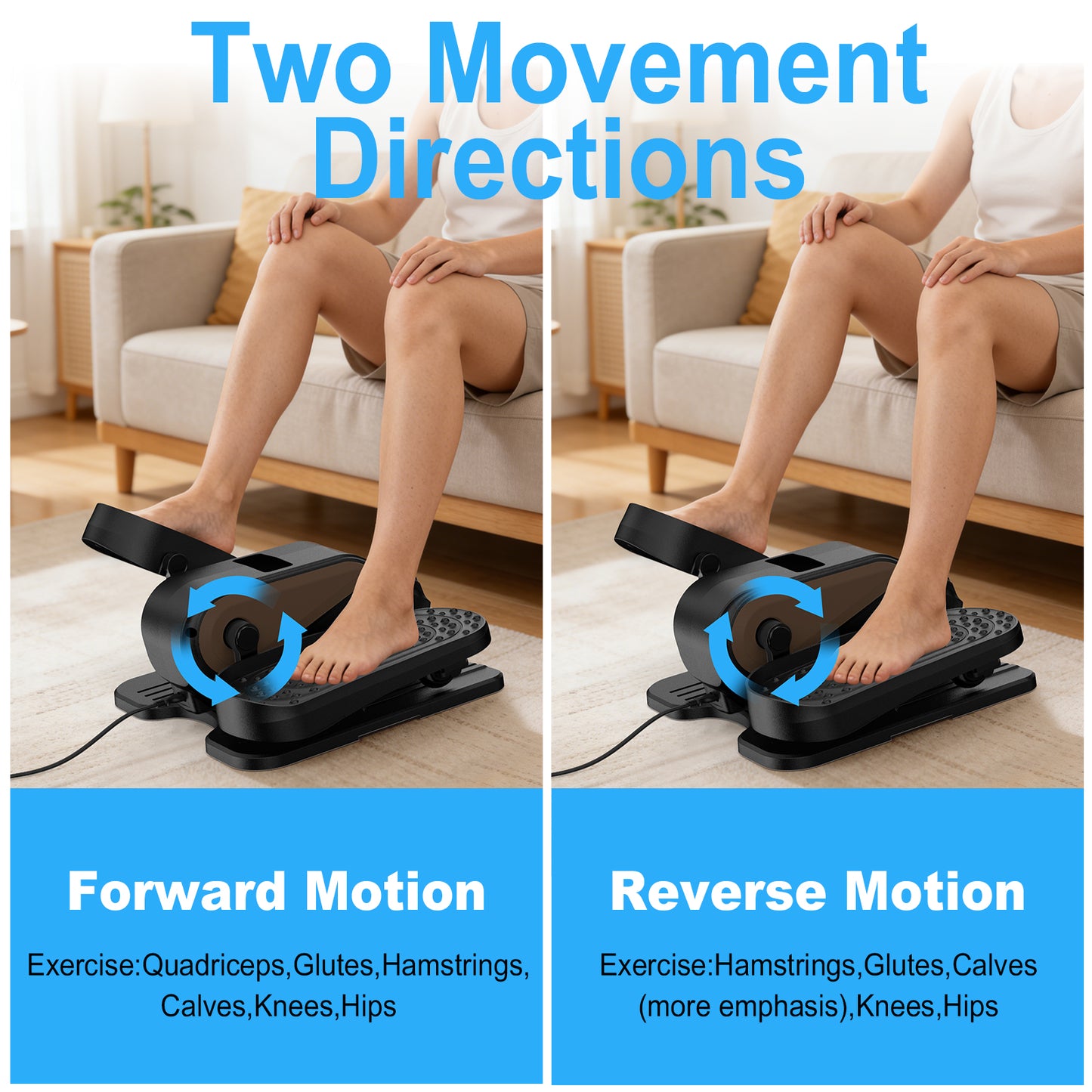 Funslim Under Desk Elliptical Machine, Electric Elliptical Exerciser for Senior, Quiet & Small Electric Seated Pedal Exerciser for Home with Remote Control，Display Monitor & 12 Adjustable Speeds