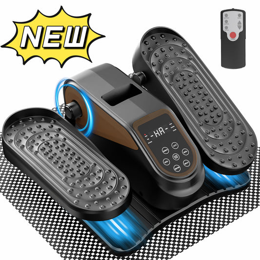 Funslim Under Desk Elliptical Machine, Electric Elliptical Exerciser for Senior, Quiet & Small Electric Seated Pedal Exerciser for Home with Remote Control，Display Monitor & 12 Adjustable Speeds